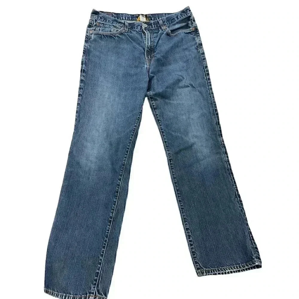 Lucky Brand Men’s Classic Straight Jeans size 36 inseam 32 high rise medium wash